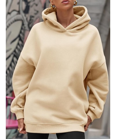 Women's Oversized Hoodies Fleece Hooded Sweatshirts Comfy Casual Pullover Loose Lightweight Fall Winter Clothes Apricot $17.4...