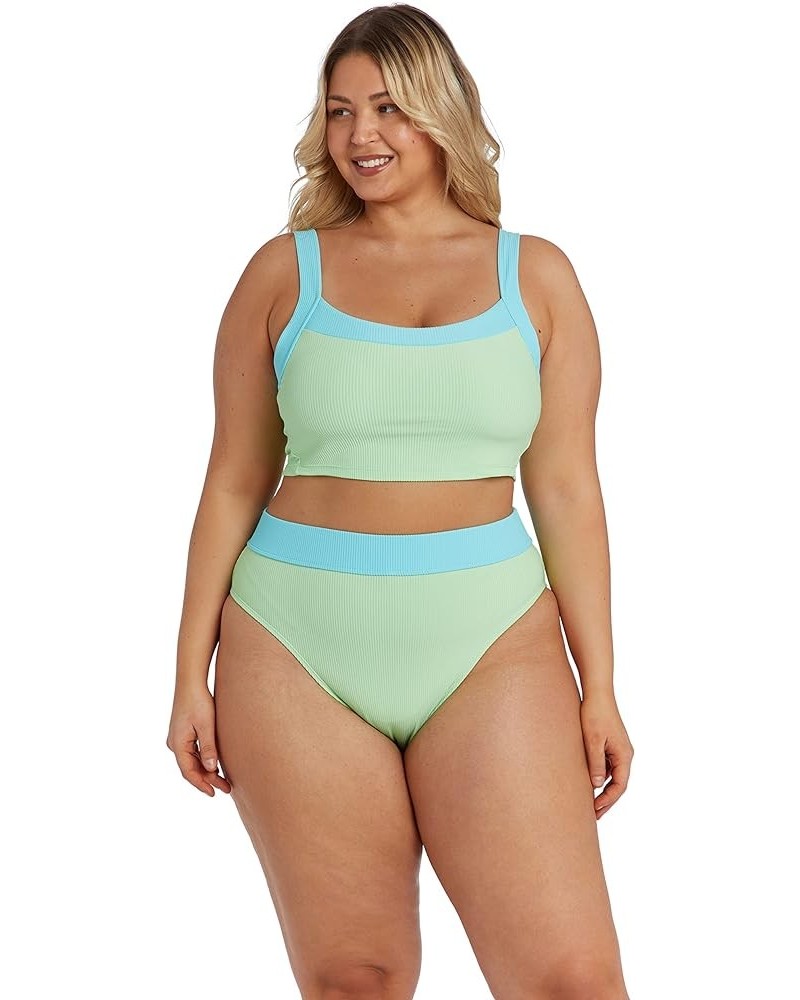 Women's Scoop Neck Swim Top Pistachio/Aqua $9.06 Swimsuits