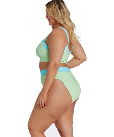 Women's Scoop Neck Swim Top Pistachio/Aqua $9.06 Swimsuits