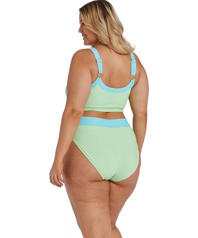 Women's Scoop Neck Swim Top Pistachio/Aqua $9.06 Swimsuits