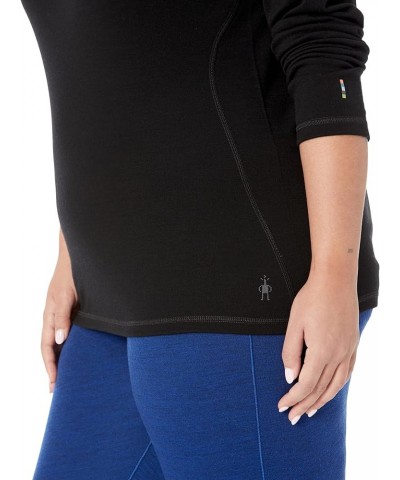 Women's Plus Size Classic Thermal Merino Wool Base Layer — Quarter Zip (Slim Fit) Black $44.75 Activewear