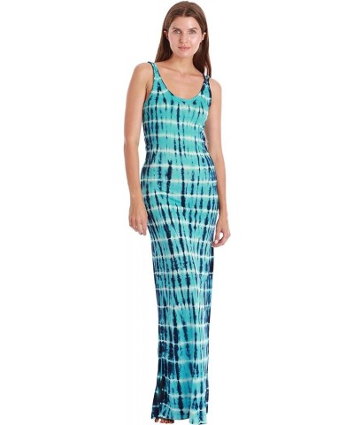 Tie Dye Spaghetti Strap Maxi Dress Navy Aqua Tie Dye $11.95 Swimsuits