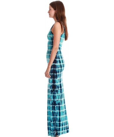 Tie Dye Spaghetti Strap Maxi Dress Navy Aqua Tie Dye $11.95 Swimsuits