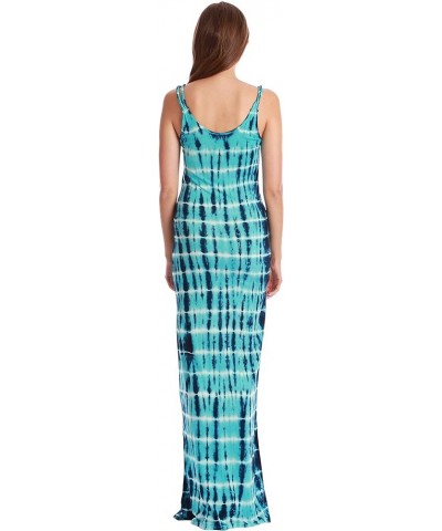 Tie Dye Spaghetti Strap Maxi Dress Navy Aqua Tie Dye $11.95 Swimsuits