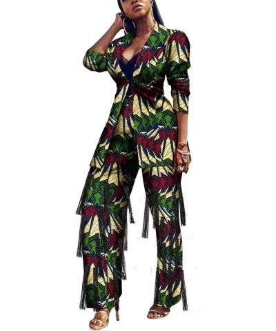 Women's Sexy 2 Pieces African Printed Button Jackets Bodycon Pants Clubwear Set Cl5 $39.15 Suits