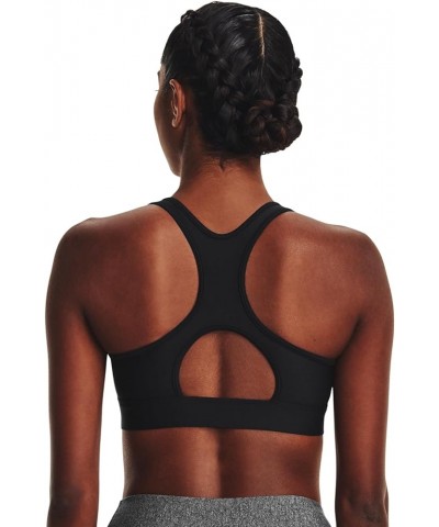 Women's HeatGear Mid Padless Sports Bra Black/Black/White $19.47 Lingerie