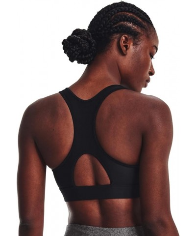 Women's HeatGear Mid Padless Sports Bra Black/Black/White $19.47 Lingerie