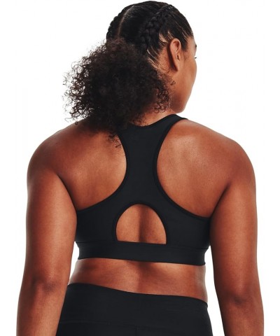 Women's HeatGear Mid Padless Sports Bra Black/Black/White $19.47 Lingerie