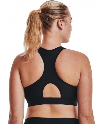 Women's HeatGear Mid Padless Sports Bra Black/Black/White $19.47 Lingerie