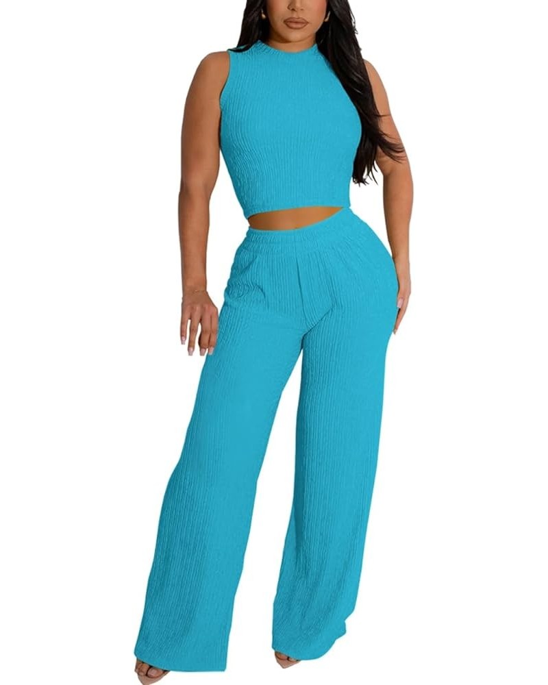 Mrskoala Women Two Piece Outfits Sweatsuit Tracksuit Casual Cute Set 6646skyblue $17.00 Activewear