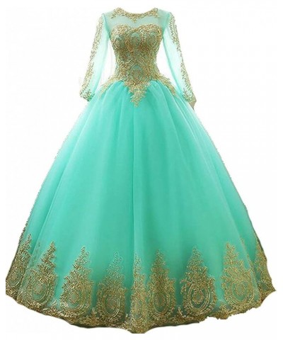 Women's Off Shoulder Gold Lace Tulle Prom Ball Gown B-mint $37.38 Dresses