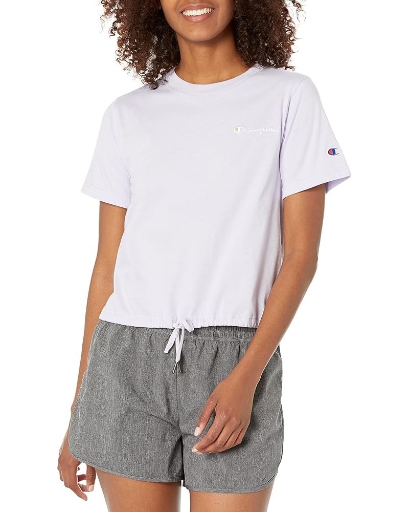 Women's Campus Drawstring Tee, Left Chest Script Urban Lilac-586158 $8.67 Activewear