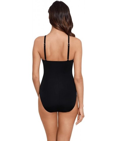 Women's Swimwear Oasis Jill High Neckline Soft Cup One Piece Swimsuit with Adjustable Straps Pop Black/Multi $47.10 Others