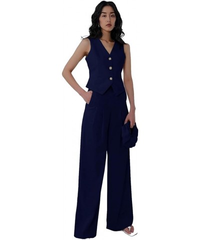 Womens Linen Waistcoat Cropped Tailored Fitted Tuxedo Suit Vest Navy $20.99 Vests