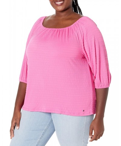 womens Women's Sportswear Peasant Top T Shirt, Dahlia, 3X US $15.00 Blouses