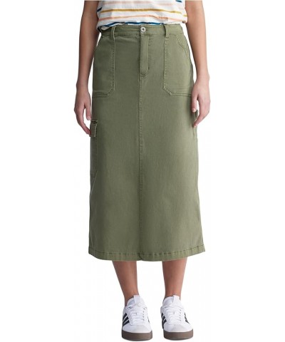 Women's Matilde Mid Rise Twill Maxi Cargo Skirt Brown $35.52 Skirts