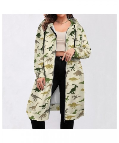 Womens Zip Up Hoodies Plus Size Leopard Print Hooded Tunic Sweatshirt Long Hoodie Jacket Coat With Pockets Style-25 $28.31 Ho...