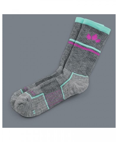 TrailTec+ Merino Wool Performance Outdoor Hiking Running Socks - Cushioned, Crew Glacier Grey $8.57 Activewear