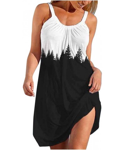 Summer Dresses for Women Beach American Flag Patriotic Cute Dress Sundress Sleeveless Casual Boho Tank Dress H-1 White $6.23 ...