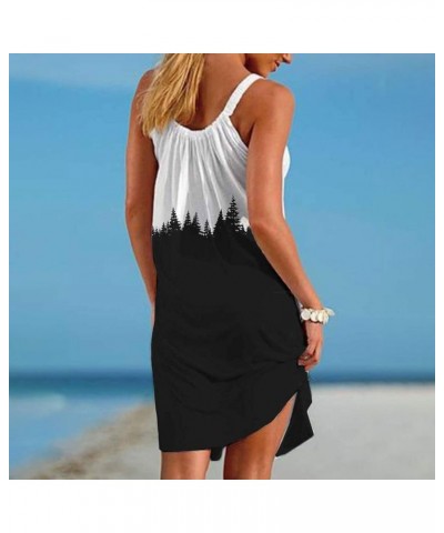 Summer Dresses for Women Beach American Flag Patriotic Cute Dress Sundress Sleeveless Casual Boho Tank Dress H-1 White $6.23 ...