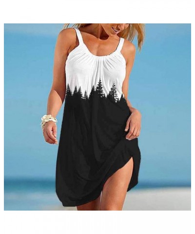 Summer Dresses for Women Beach American Flag Patriotic Cute Dress Sundress Sleeveless Casual Boho Tank Dress H-1 White $6.23 ...