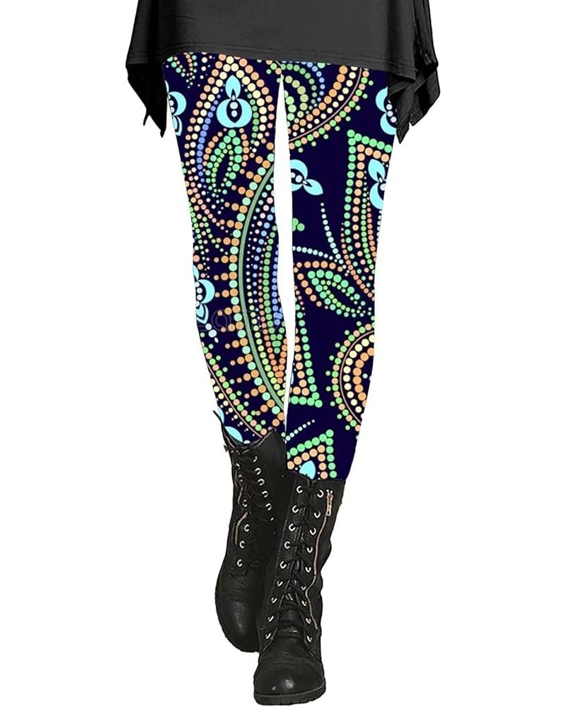 Stylish Boho Printed Leggings Tights for Women Skinny Comfy Stretchy High Waisted Workout Athletic Fitness Yoga Pants Type - ...