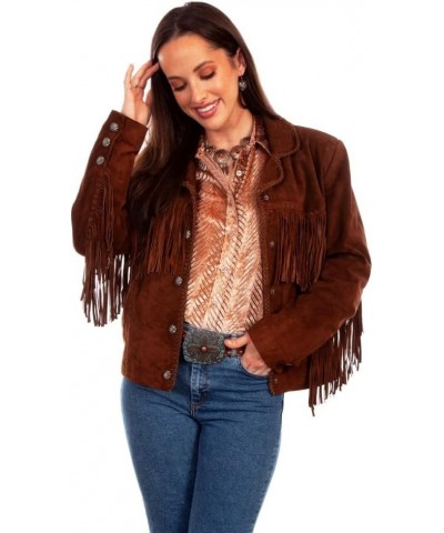 Old Rust Womens Suede Fringe Jacket Brown $99.00 Jackets