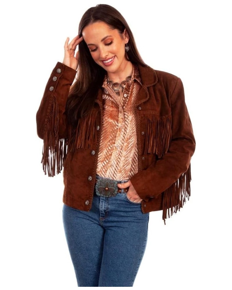 Old Rust Womens Suede Fringe Jacket Brown $99.00 Jackets