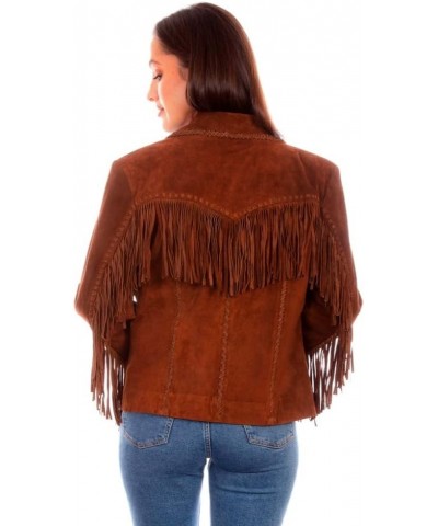 Old Rust Womens Suede Fringe Jacket Brown $99.00 Jackets