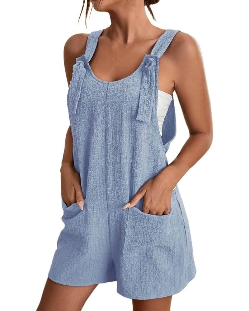 Plus Size Jumpsuits for Women Women's Casual Plus Size Overalls Baggy Wide Leg Loose Rompers Jumpsuit Jumpsuit Rompers Z8 Blu...