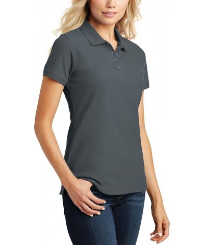 Women's Polo Shirts Short Sleeve Polo T Shirts – Pique Polo Shirts for Women T-Shirts 4-Button Polo Tee Graphite $9.26 Shirts