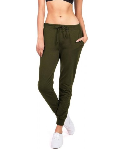 Women's Juniors Soft Jogger Pants Olive $11.95 Pants