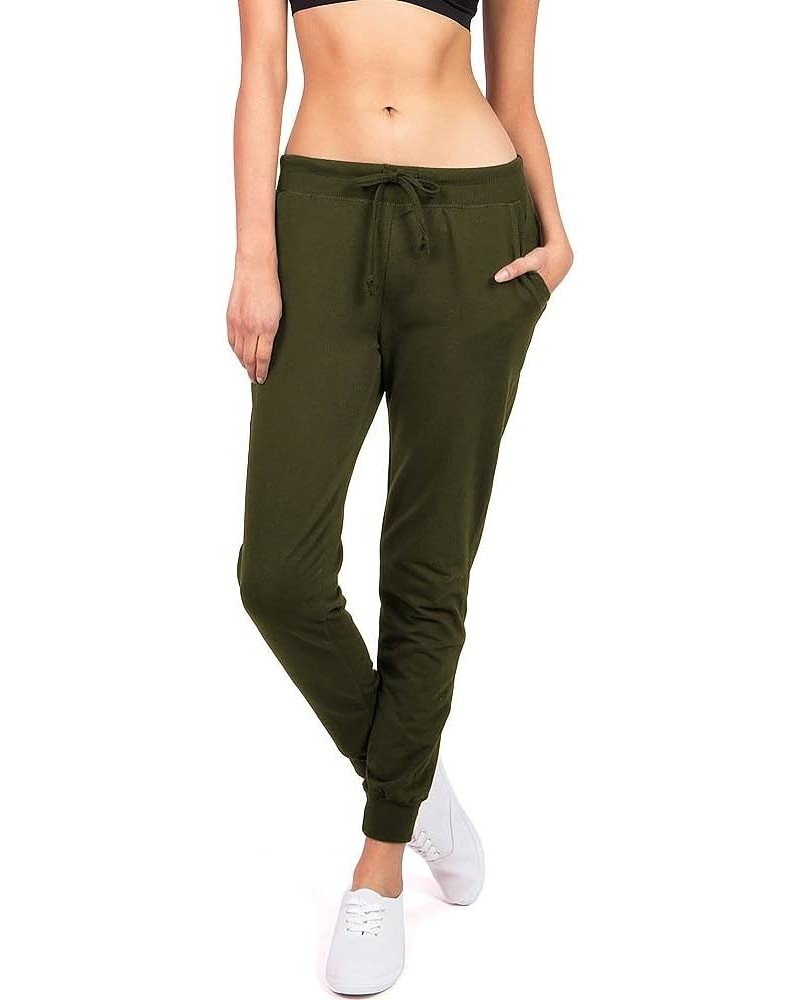 Women's Juniors Soft Jogger Pants Olive $11.95 Pants