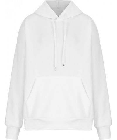 Hoodies for Women Oversized Hooded Sweatshirt Loose Fit Long Sleeve Shirts Drawstring Casual Cute Tops Fall Clothes C-white $...