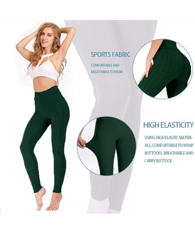 Butt Lifting Anti Cellulite Leggings for Women High Waisted Yoga Pants Workout Tummy Control Sport Tights Dark Green $12.95 L...