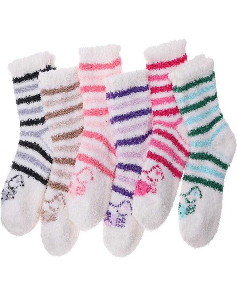 Womens Fuzzy Socks Fleece Fluffy Cabin Plush Warm Sleep Soft Cozy Winter Adult Socks Black/Brown/Pink Series/Purple/Green $11...