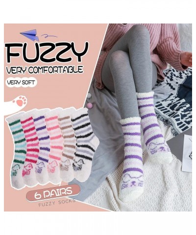 Womens Fuzzy Socks Fleece Fluffy Cabin Plush Warm Sleep Soft Cozy Winter Adult Socks Black/Brown/Pink Series/Purple/Green $11...