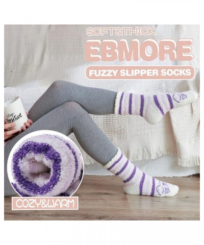 Womens Fuzzy Socks Fleece Fluffy Cabin Plush Warm Sleep Soft Cozy Winter Adult Socks Black/Brown/Pink Series/Purple/Green $11...