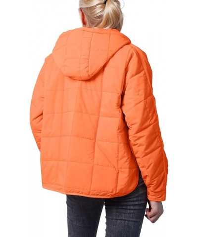 Womens Oversized Hooded Puffer Jacket Lightweight Pullover Hoodies Quilted Dolman Long Sleeve Warm Winter Coat Orange $22.00 ...