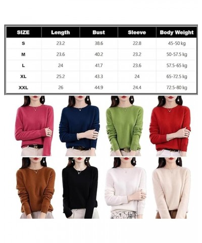 Cashmere Sweaters for Women, Cashmere Long Sleeve Crew Neck Lightweight Soft Knitted Pullover Jumpers (XL,Beige) Caramel Medi...