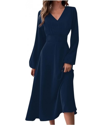 Spring Dresses for Women 2024 New Years Eve V-Neck Long Sleeve Gradient Plus Size Dresses for Curvy Formal Trendy C-navy $11....