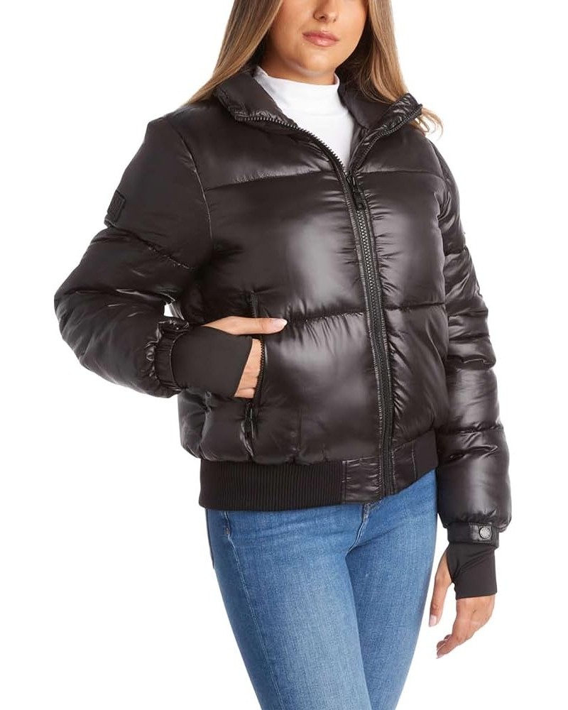 Womens Winter Jacket - Insulated Quilted Moto Puffer Jacket- Heavyweight Outerwear Bomber Jacket for Women, S-XL Black $29.38...