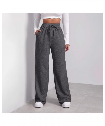 High Waisted Jogger Baggy Sweatpants for Women Lounge Wear Pants Trending Joggers with Pockets Clothes Fall Outfits Drawstrin...