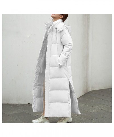 Womens Winter Coats Trendy Plus Size Long Down Coat Hooded Thickened Quilted Warm Maxi Parka Puffer Jackets Outerwear 02-whit...