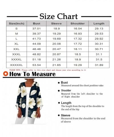 Cardigan Sweater for Women Retro Print 3/4 Sleeve Blouse Tops Coat Casual Duster Cardigans Lightweight Jackets 3-gold $9.00 A...