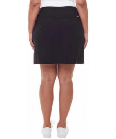 Women's Comfortable Stretch Double Wraparound Skort Variety Black $10.55 Skorts