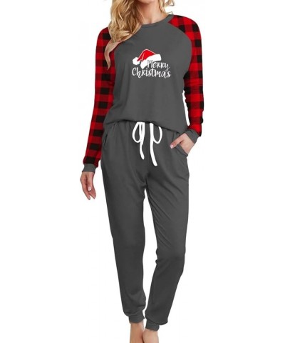 Two Piece Outfits for Women Crewneck Lounge Sets 2 Pieces Sweat Suit Jogger Track Suits with Pockets 04-darkgrey-2 $21.23 Others