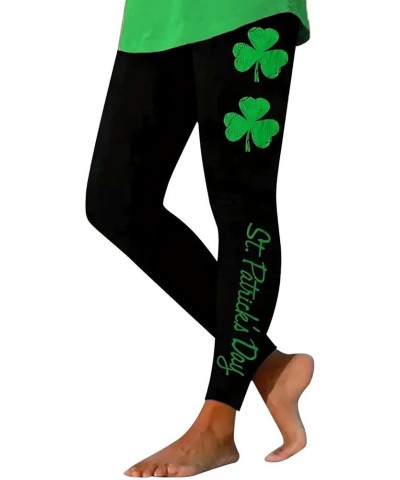 St Patricks Day Leggings for Women Shamrock Green Pant Slim Fit Tummy Control Leggings Irish Yoga Pants Workout Leggings Mint...