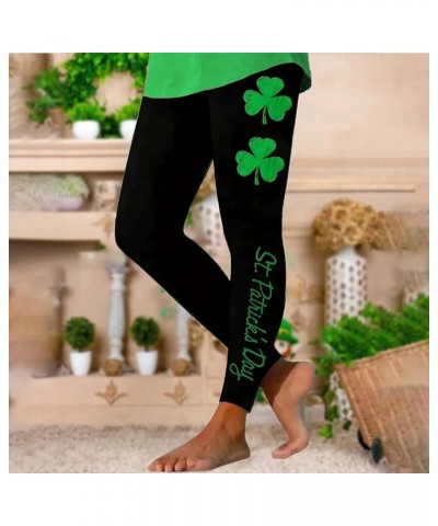 St Patricks Day Leggings for Women Shamrock Green Pant Slim Fit Tummy Control Leggings Irish Yoga Pants Workout Leggings Mint...