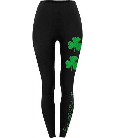 St Patricks Day Leggings for Women Shamrock Green Pant Slim Fit Tummy Control Leggings Irish Yoga Pants Workout Leggings Mint...